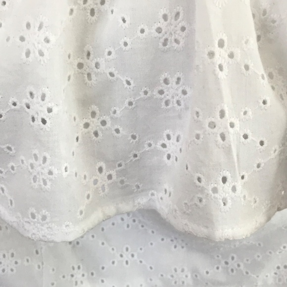 BAR lll Cotton Romper Shorts White Eyelet Bandeau Ruffle Women’s Plus Size 20 1X - Picture 2 of 15